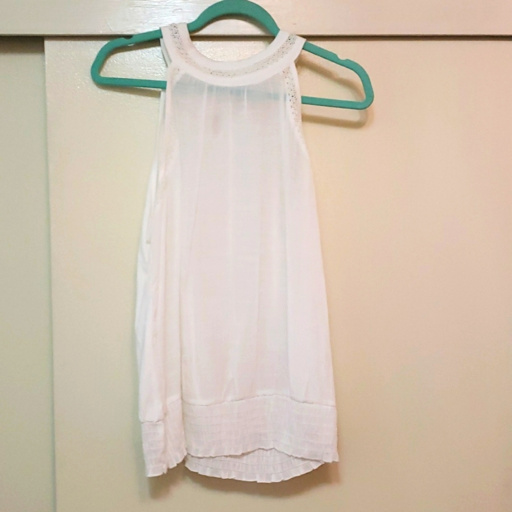 White linen blouse.  Size L.